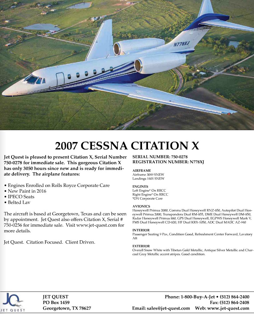 David_Jet_Quest's tweet photo. Gorgeous Citation X in the #@jet_quest hangar ready for a new home! david@jet-quest.com #Jets #JetLife #Citatation https://t.co/lkXrqMmO2q
