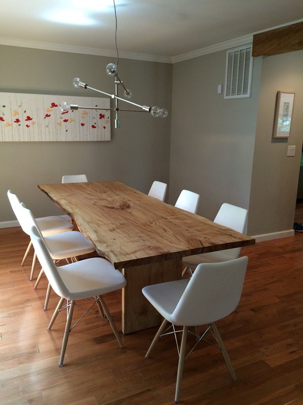 #reclaimedwood #liveedge tables pair great in a #contemporary space ow.ly/SrlGm