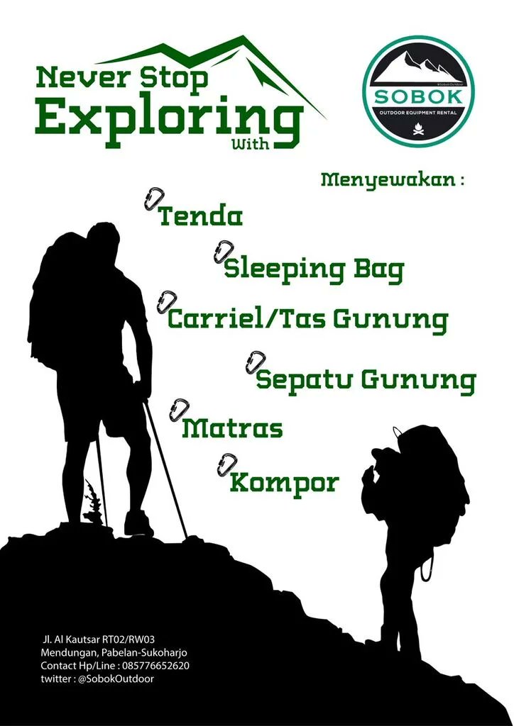 SobokOutdoor's tweet photo. @lapakpendaki masbro bantu promo buat sedulur2 yang butuh alat2 gunung daerah solo bsa hubungi kami #lapakpendaki https://t.co/VCmxQqLM6m