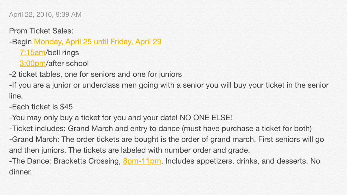 PLHS_Prom2016's tweet photo. Ticket info! https://t.co/NIjr1TPJzF