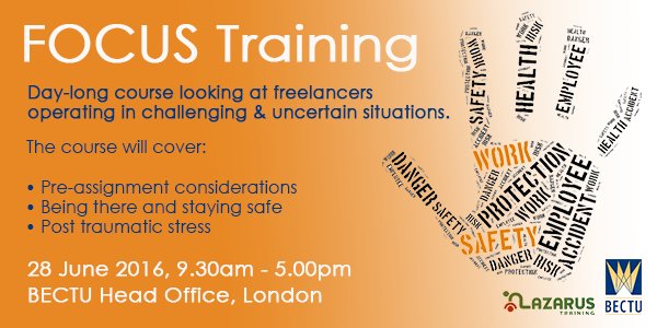bectu's tweet photo. If you operate in high risk situations as a production worker, this course is a must: https://t.co/ZgaaBdfVCW https://t.co/jD8hwZjc9P
