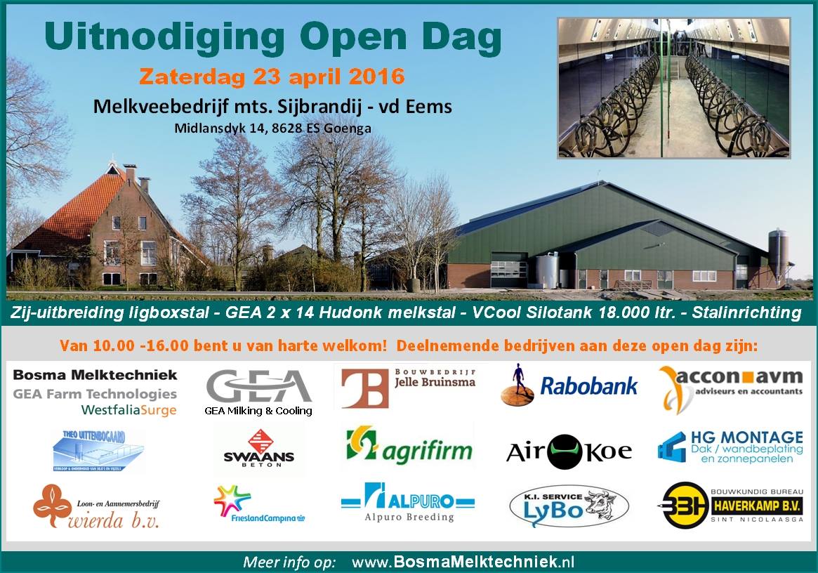 BBHaverkamp's tweet photo. Morgen zijn wij aanwezig op de #opendag van Maatschap Sijbrandij-Van der Eems in #Goënga. Jij komt toch ook? https://t.co/NyxB388Dvz