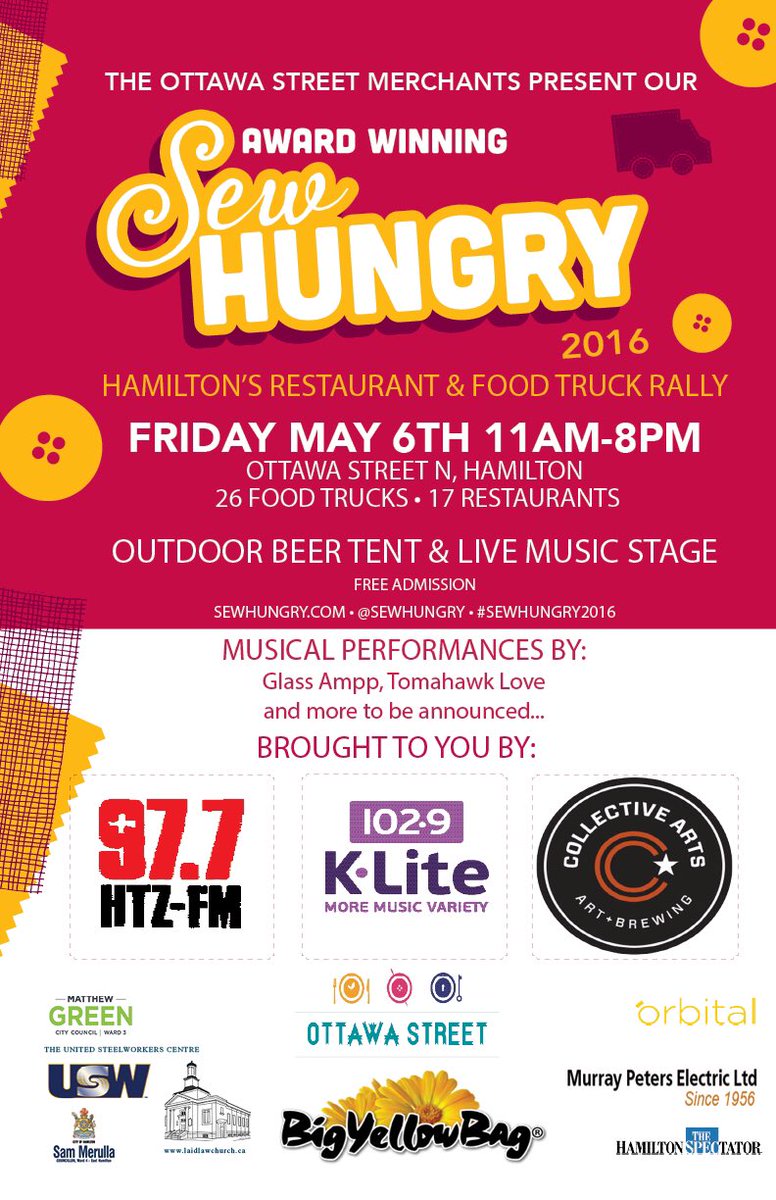 dorascatering's tweet image. #HamOnt mark your calendars! @SewHungry @OttawaSt_BIA