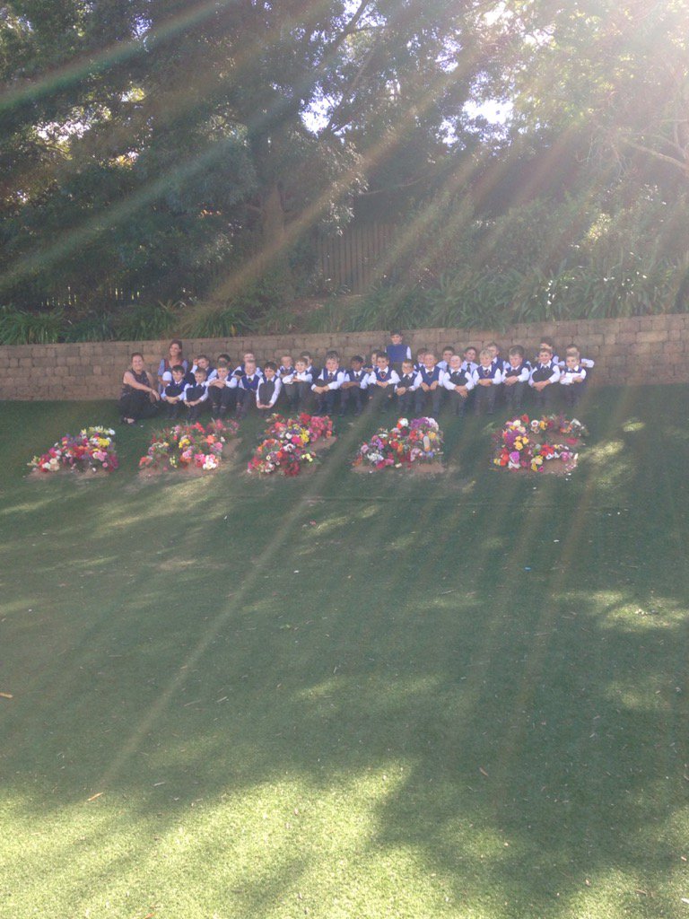 TGSJnrSchool's tweet photo. ANZAC Day memorial in the Junior School. Lest we forget. https://t.co/YKoYzYT5lK