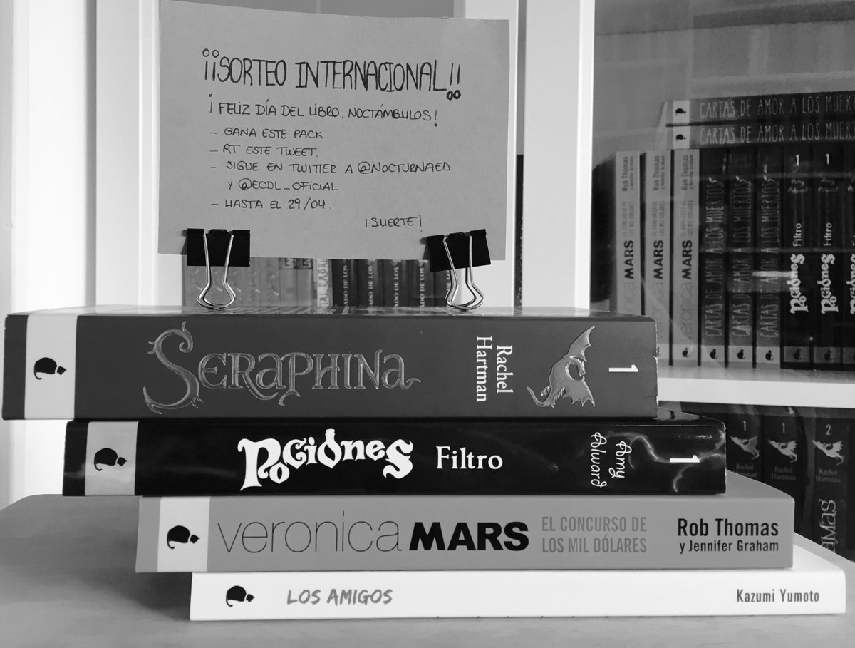 NocturnaEd's tweet image. ¡Sorteo internacional por el #DíaDelLibro! Lee las bases de la imagen para participar. Hasta el 29/04. 📚🌹