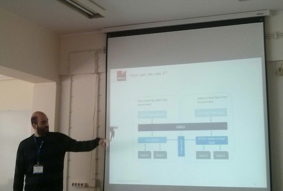 hipeac's tweet image. João Rodrigues of Critical Software on xLuna&apos;s #mixedcriticality #realtime #OS design #CSWSpring16
