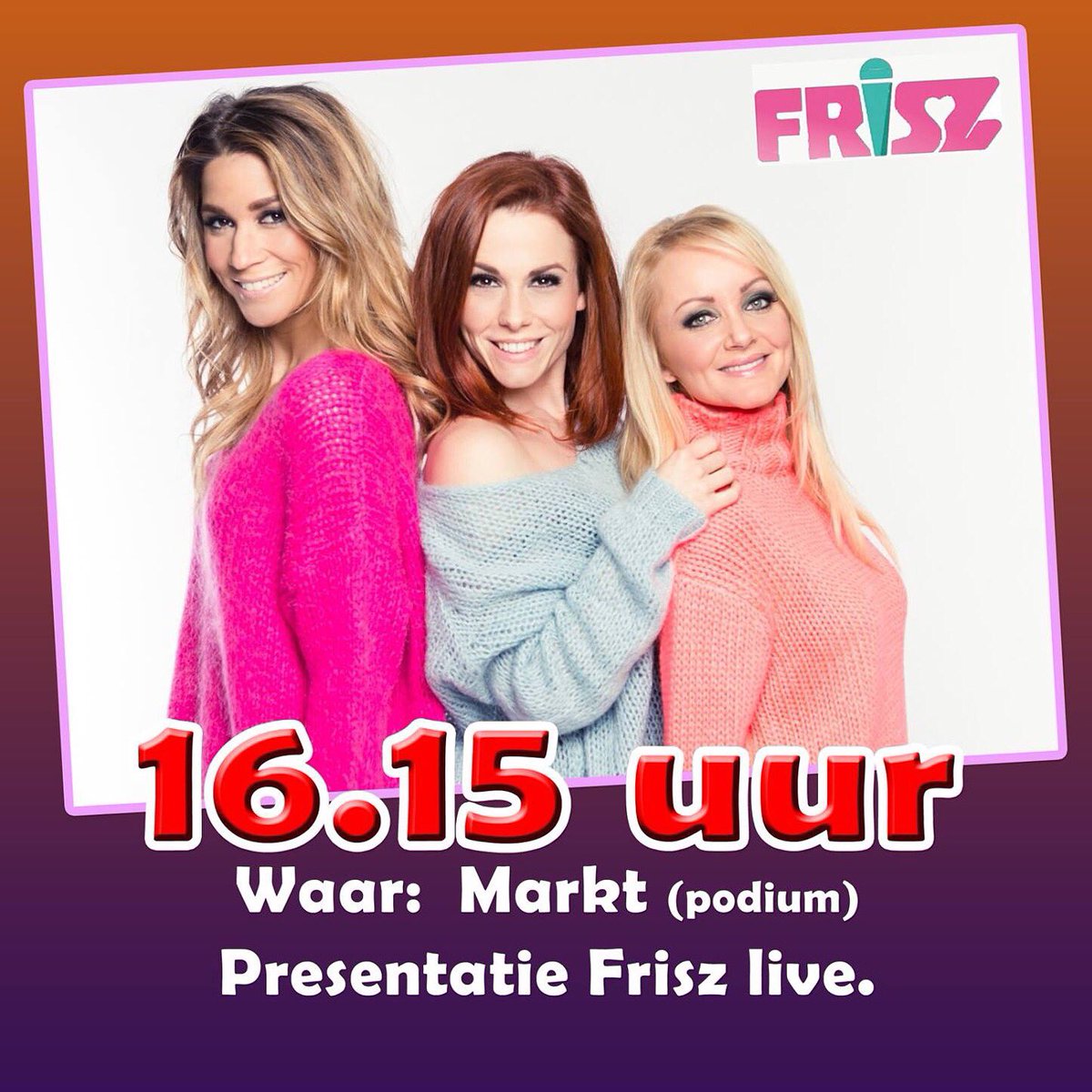 FriszMusic's tweet photo. Met Koningsdag staan wij in Middelburg met onze eerste show! JIPPIE! #optreden #middelburg #frisz #djumbo #songs https://t.co/gyQQuR21Lf