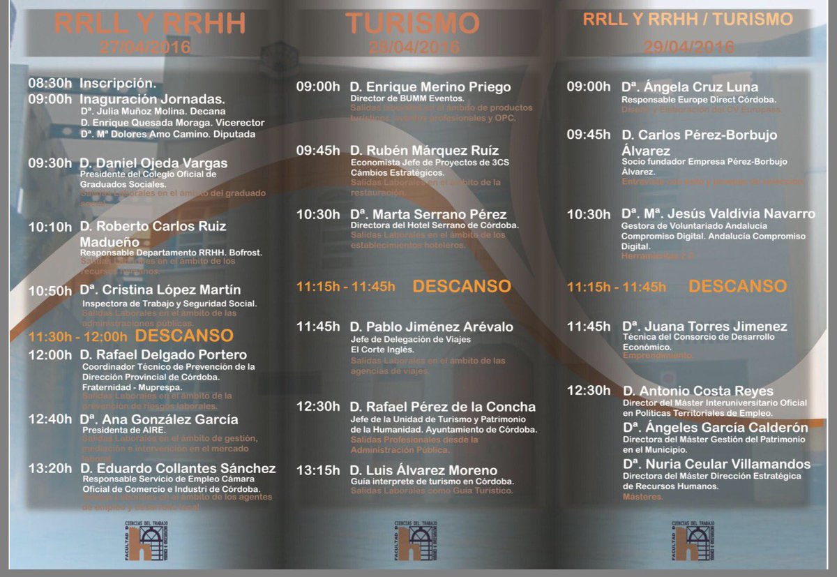 CDTuco's tweet photo. El programa de las Jornadas de Salidas Profesionales está disponible en nuestra web :

https://t.co/JrYZ1hOVcV https://t.co/P7hh5jOHB0