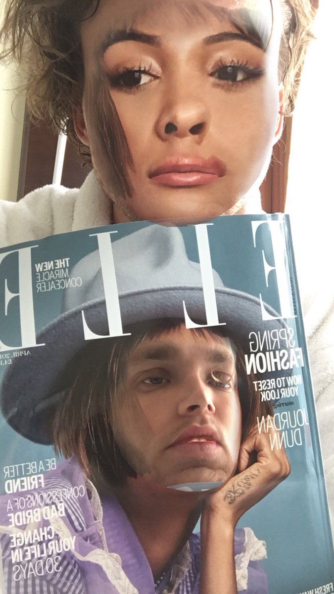 Ashton5SOS's tweet image. Stoked to be on the cover of ELLE this month