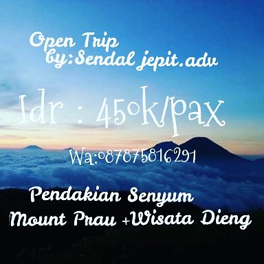 WhatsAdy's tweet photo. @Titik_Adventure mohon izin min 
#opentrip MT.Prau 4-7 mei 2016 
MP : terminal kp.rambutan 
bbm: 5AE40939 https://t.co/j8bsHyY0dR