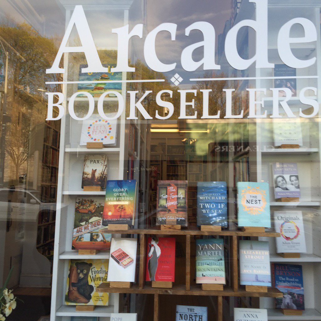 Thanks <a href="/ArcadeBooksRye/">Arcade Booksellers</a> for putting THE TWO-FAMILY HOUSE in your window! I think my adorable nieces convinced you!