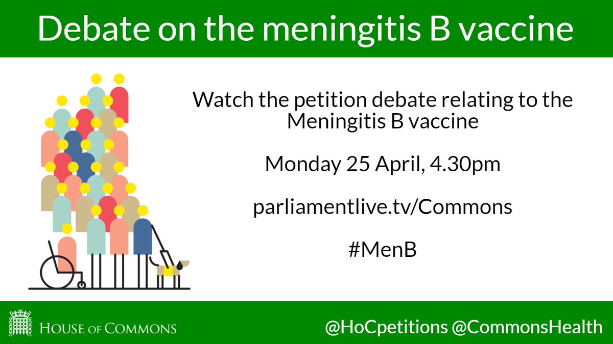 HoCpetitions's tweet photo. Today’s #petition debate is on the #MenB vaccine. https://t.co/fwFPIfOZS5