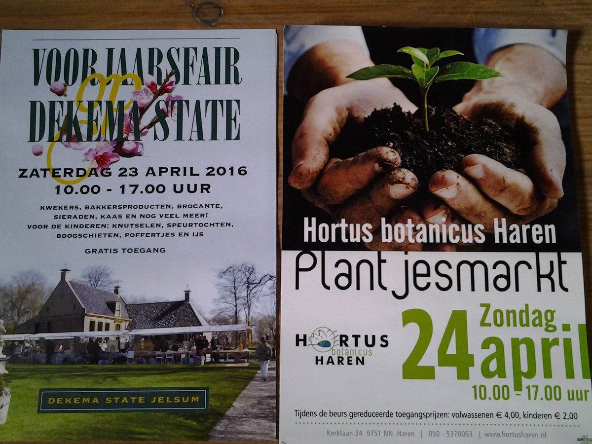 Zaterdag staan we met planten, rozen en clematissen nabij L'warden en Zondag in Haren. Morgen zijn we hier ook open.