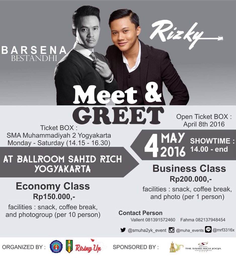 Jangan lupa meet and greet juga ada!
#moeharisingup3