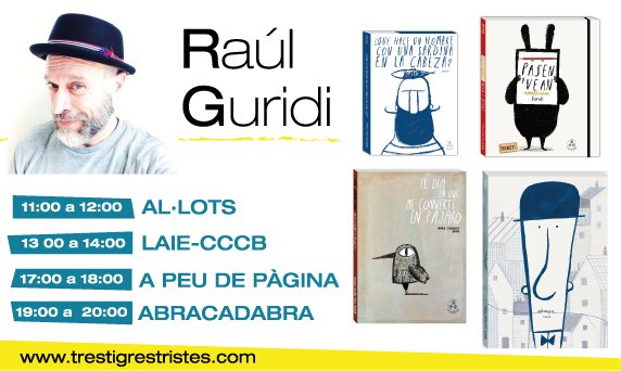 Tres Tigres Tristes (@edicionesttt) on Twitter photo ¡Mañana en #SantJordi! con <a href="/AlexNoguesOtero/">Alex Nogués Otero</a> #SilviaCabestany #LucianoLozano <a href="/raqueldedia/">Raquel Díaz Reguera</a> y #Guridi ¡Mañana en #SantJordi! con <a href="/AlexNoguesOtero/">Alex Nogués Otero</a> #SilviaCabestany #LucianoLozano <a href="/raqueldedia/">Raquel Díaz Reguera</a> y #Guridi