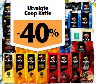 توییتر \ Dagligvaretilbud.no در توییتر: «40% på Coop Kaffe hos Coop Marked  og 10,- for Ali frokostkaffe hos Spar. Gjelder t.o.m. 23/4. #kaffe #tilbud  https://t.co/eCxQF4Ar21»