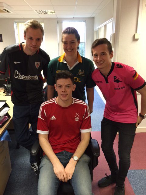 London_Colonial's tweet photo. London &amp; Colonial raise money for @BobbyMooreFund #FootballShirtFriday @wearebrighton the winner for most shirts https://t.co/Ey5NnAlNDz