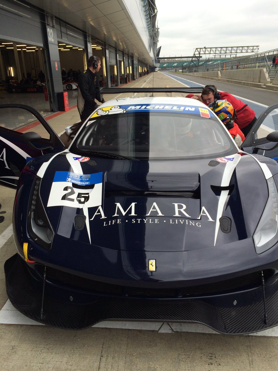 FF_Corse's tweet photo. Testing today at Silverstone with @johnnymowlem and the new 488 GT3 #FerrariFerrari https://t.co/9P5RkXHpEC