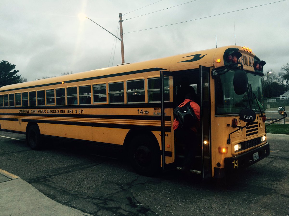 Under the predawn sky, CIS Math Master students board a bus for competition in Duluth! We are proud of you!