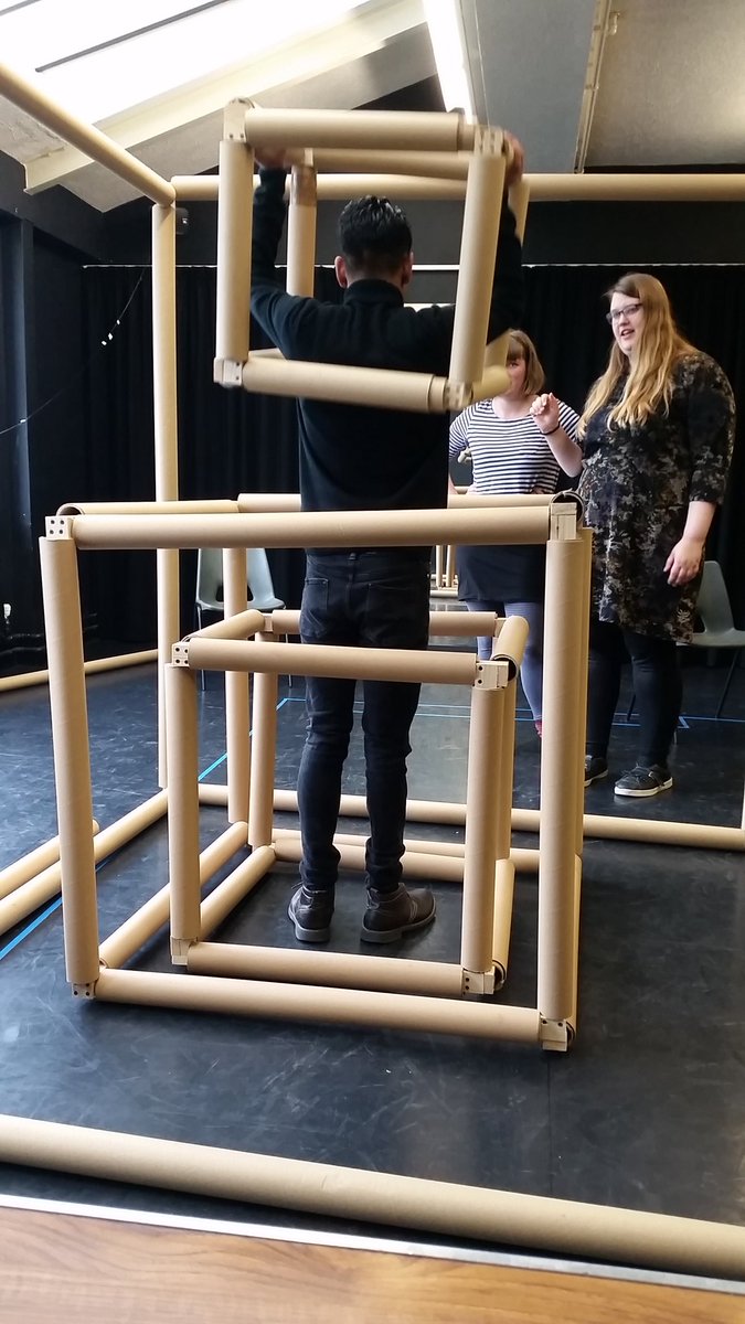 Tessellate2017's tweet photo. @JackCherrie @ShivvyModessa &amp; @alexiarosg testing set during rehearsals this morning @WarrenTheatre @NbrookBaProd https://t.co/avagHzd8Oq