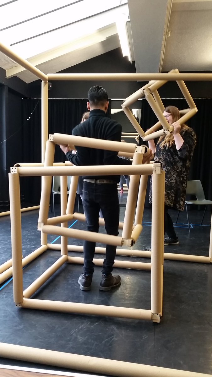 Tessellate2017's tweet photo. @JackCherrie @ShivvyModessa &amp; @alexiarosg testing set during rehearsals this morning @WarrenTheatre @NbrookBaProd https://t.co/avagHzd8Oq