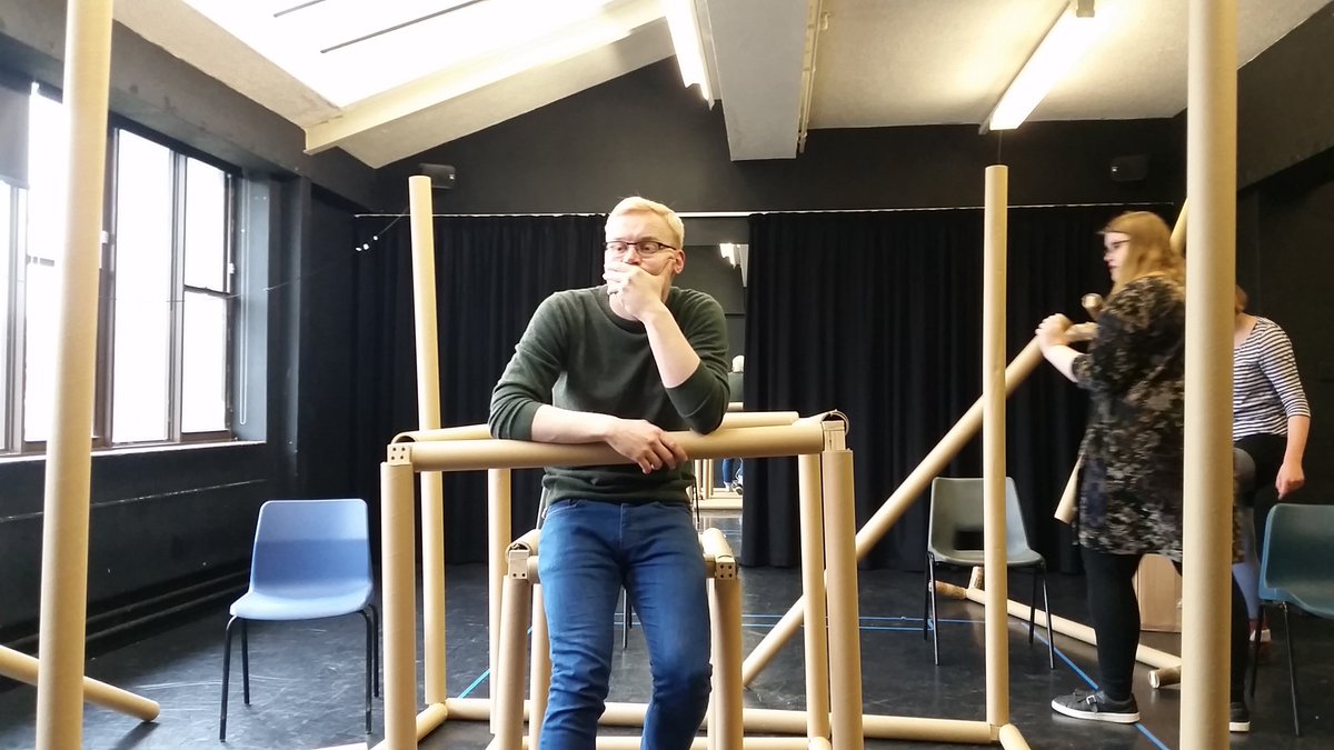 Tessellate2017's tweet photo. @JackCherrie @ShivvyModessa &amp; @alexiarosg testing set during rehearsals this morning @WarrenTheatre @NbrookBaProd https://t.co/avagHzd8Oq