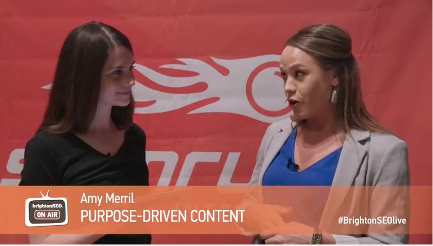 Chopstickmedia's tweet photo. Content marketing trend #1 is a switch to creating more engaging content - MissAmyMerrill #BrightonSEOlive https://t.co/3g6liGL55q #chopst…
