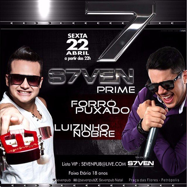 sevenpub's tweet photo. SEXTA tem @sevenpub com força!!!
#SEVENPRIME 
LUIZINHO NOBRE
FORRO PUXADO
Lista S7VEN🔻
Sevenpub@live.com https://t.co/qGPcaxoPZx