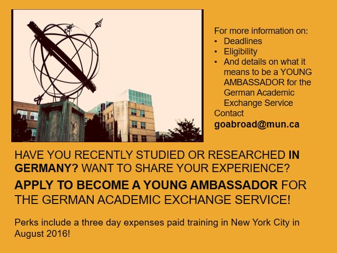 AbroadGo's tweet photo. Recently studied or done research in Germany?Check out this opportunity @Memorial_INTL @memorialhss @MUNStudentLife https://t.co/fRhZIvXVP7
