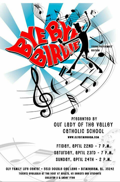 MyOLV's tweet photo. Come one, come all, opening night of Bye, Bye Birdie, performed by the world famous OLV Drama Department, 7pm! https://t.co/26p5CYyIWp