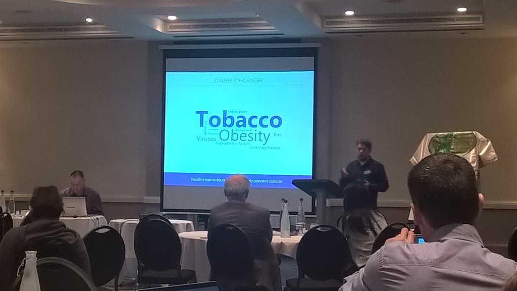 eaceonline's tweet photo. @nunomgmribeiro is talking about the use of smartphones to promote cancer prevention. #eace2016 https://t.co/EFEA64qE5m