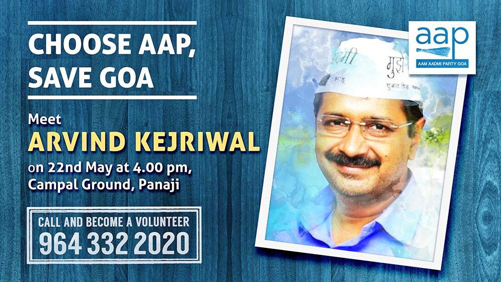 KejriwalFanCIub's tweet photo. Goa is excited! .@ArvindKejriwal rally in Goa on 22nd May at Campal Ground, Panaji. 

#GoaRidesWithAAP   https://t.co/kBPuPDAE6R