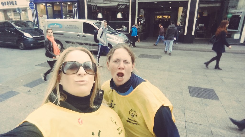 edelmccarthy's tweet photo. With the star of @ElectricIreland & @SOIreland #poweringkindness advert Fiona on Special Olympics #CollectionDay https://t.co/ltVKZvRZHM