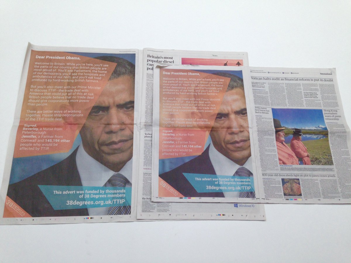 Vaux Robertson (@vauxrobertson) on Twitter photo Did you see the UK newspapers today <a href="/POTUS/">President Donald J. Trump</a>? 145,000 of us are asking you to stop negotiating TTIP #ObamaStopTTIP Did you see the UK newspapers today <a href="/POTUS/">President Donald J. Trump</a>? 145,000 of us are asking you to stop negotiating TTIP #ObamaStopTTIP