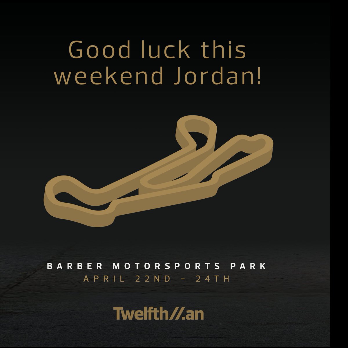 WeAreTwelfthMan's tweet photo. Good Luck @jordancane2Bn1 for this weekend @BarberMotorPark. The TwelfthMan Team are behind you #2bn1 https://t.co/jeXeo6fXXH