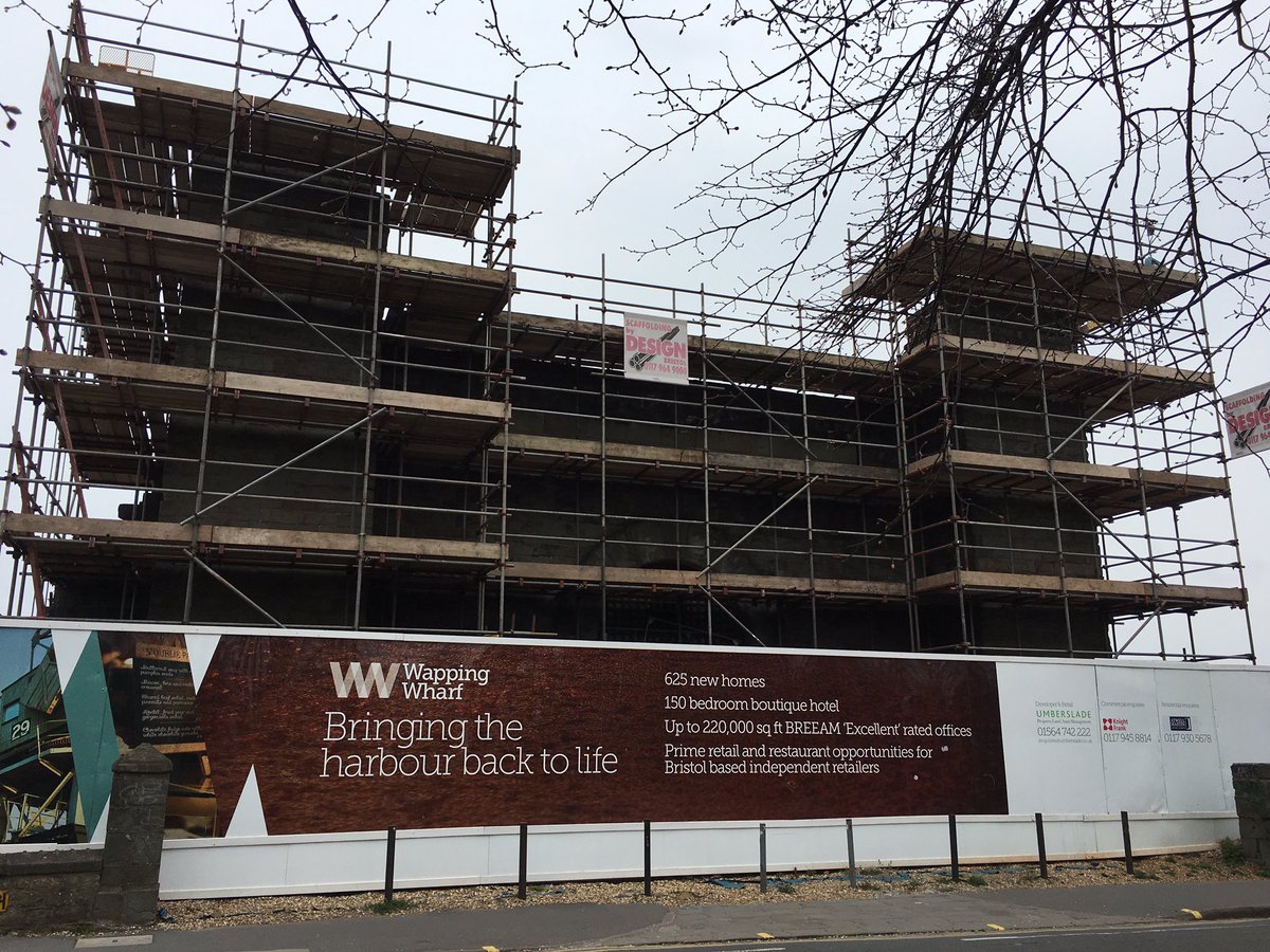 WappingWharf1's tweet photo. Work starting on the old city gaol gate. #WappingWharf #bristol #harbourside https://t.co/WnkVEL3i8Z