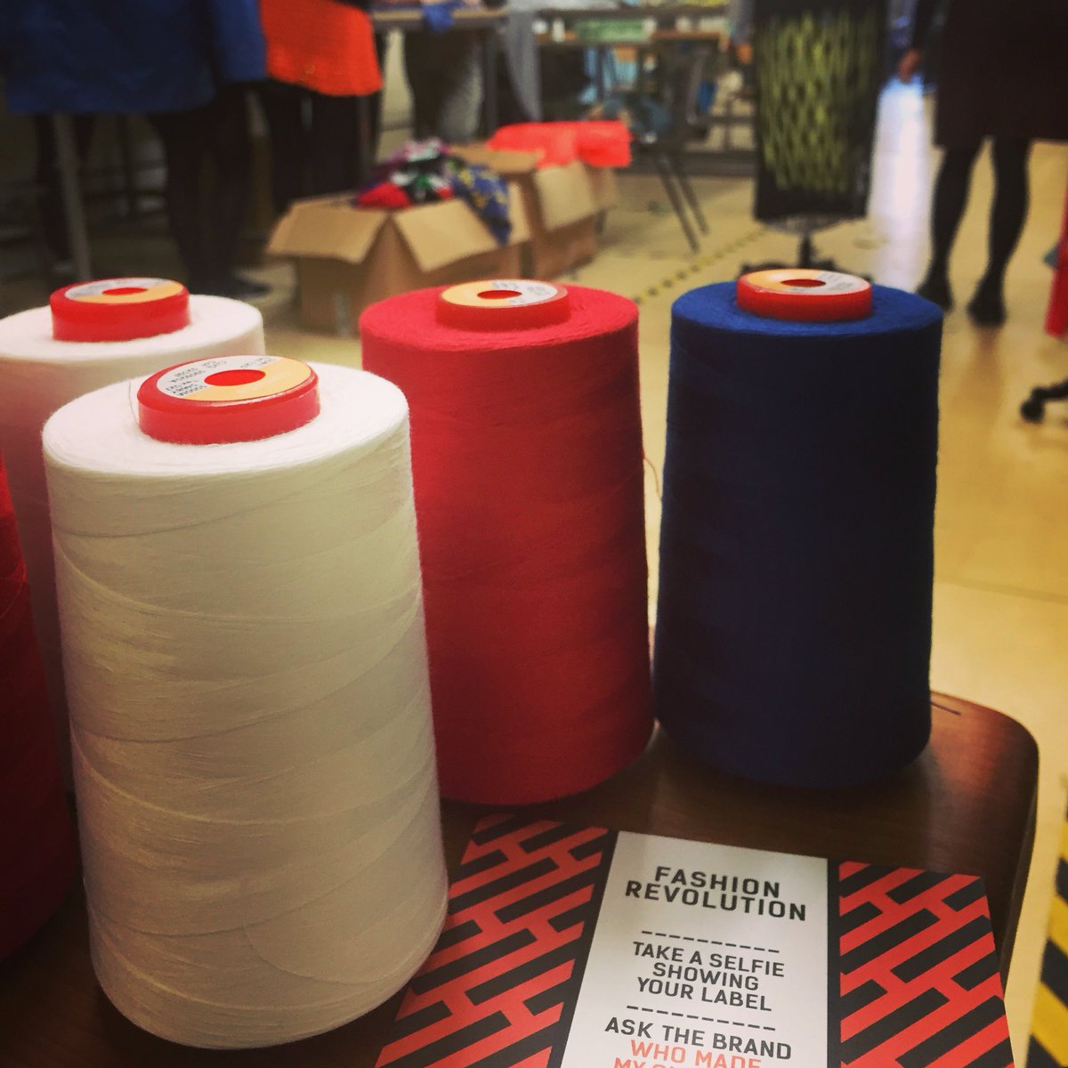 bloqsuk's tweet photo. @LondonTrimmings thank you for supplying our thread and calico! @Fash_Rev #TheUpcycleProject #whomademyclothes https://t.co/kPjBXy3jSV