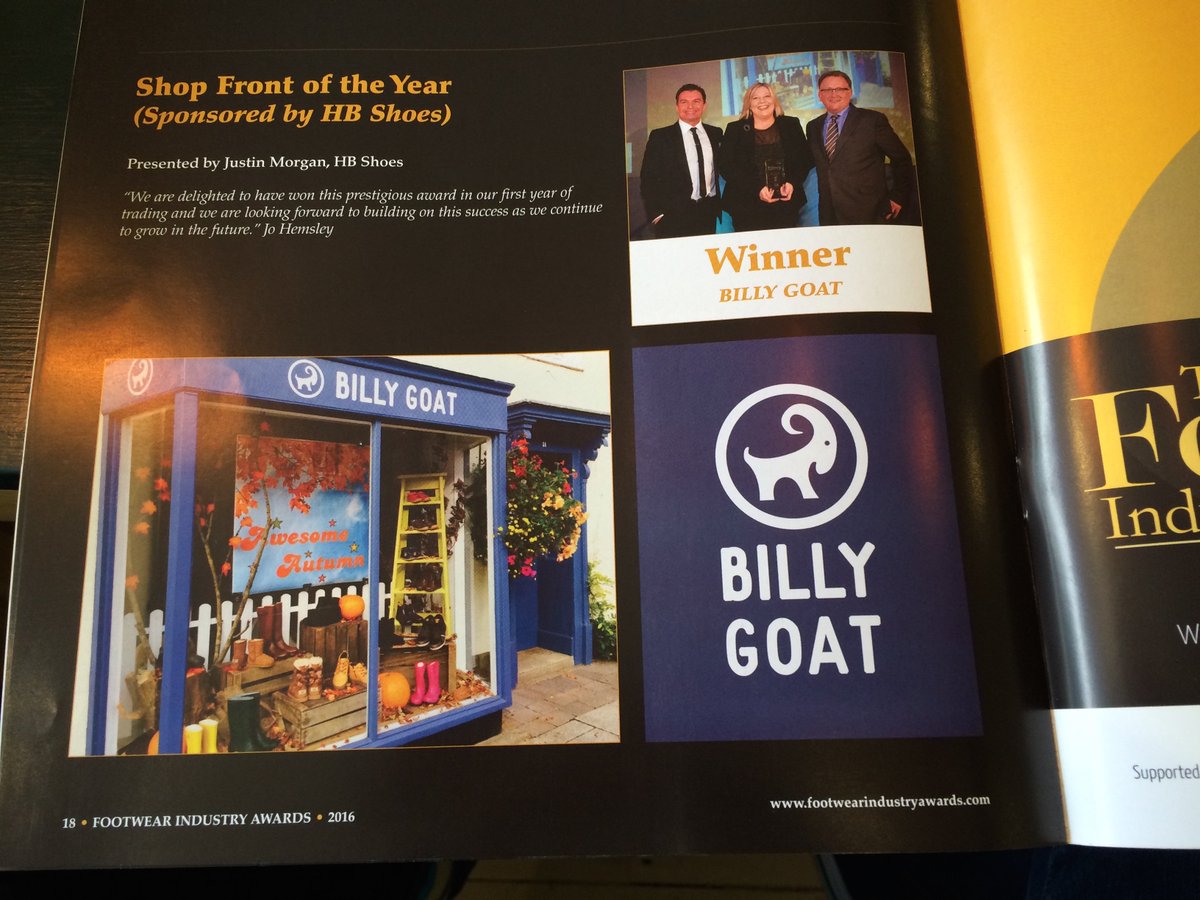 BillyGoatShoes's tweet photo. Just received my copy of @FootwearToday - loving the awards supplement! Thank you to all the team! #alresford https://t.co/2CDvUrgqua