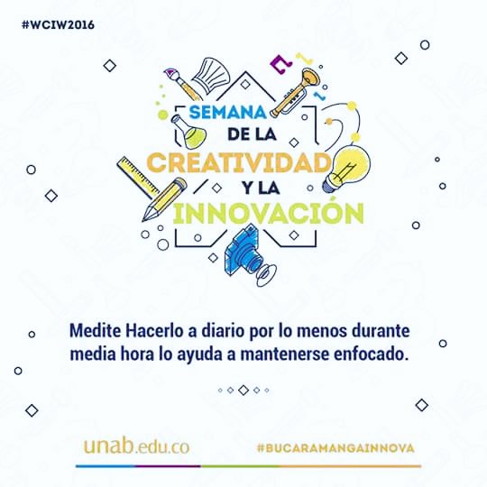 ahoraesmiguel12's tweet photo. @unab_online "Meditar mínimo media hora al día, te mantiene enfocado" #BucaramangaInnova #WCIW2016 @Bucaramanga https://t.co/llND3eRMZn
