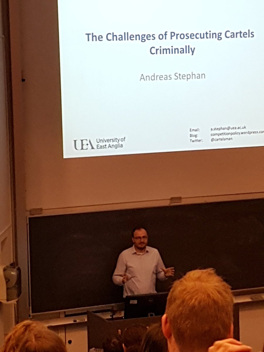 ccp_uea's tweet photo. Final invited session at #BECCLE | @uealaw's @cartelsman presents 'The Challenge of Prosecuting Cartels Criminally' https://t.co/S7bStIJspg