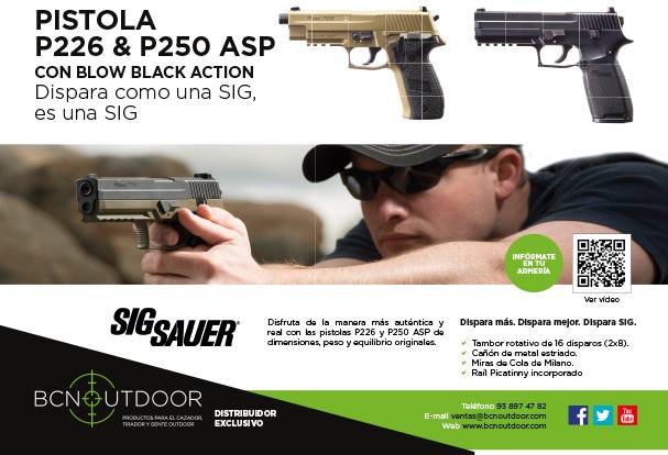 Increíbles P226 y P250 ASP de Sig Sauer con BlowBack Action. Dispara como una SIG, es una SIG.