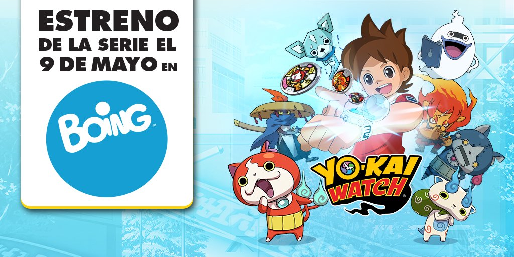 NintendoES's tweet image. La serie #YokaiWatch se estrena el 9 de mayo en @BoingES. ¡Y también hazte amigo de los Yo-Kai en tu #3DS el 29/04!