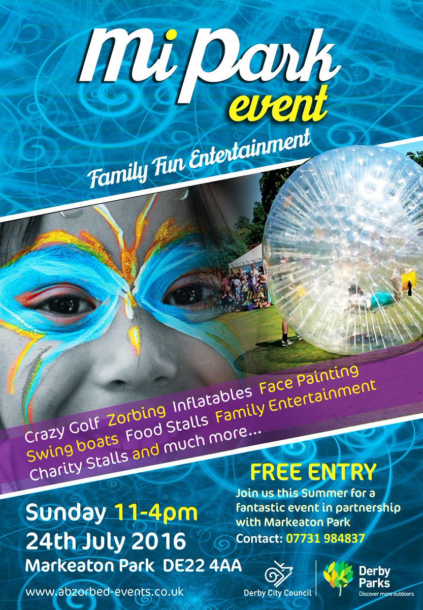 abzorbedevents's tweet photo. We have so many activities for the kids to get involved with at #MiPark this year! #EventProfs #Derby #Markeaton https://t.co/BJYnIRLZ7B