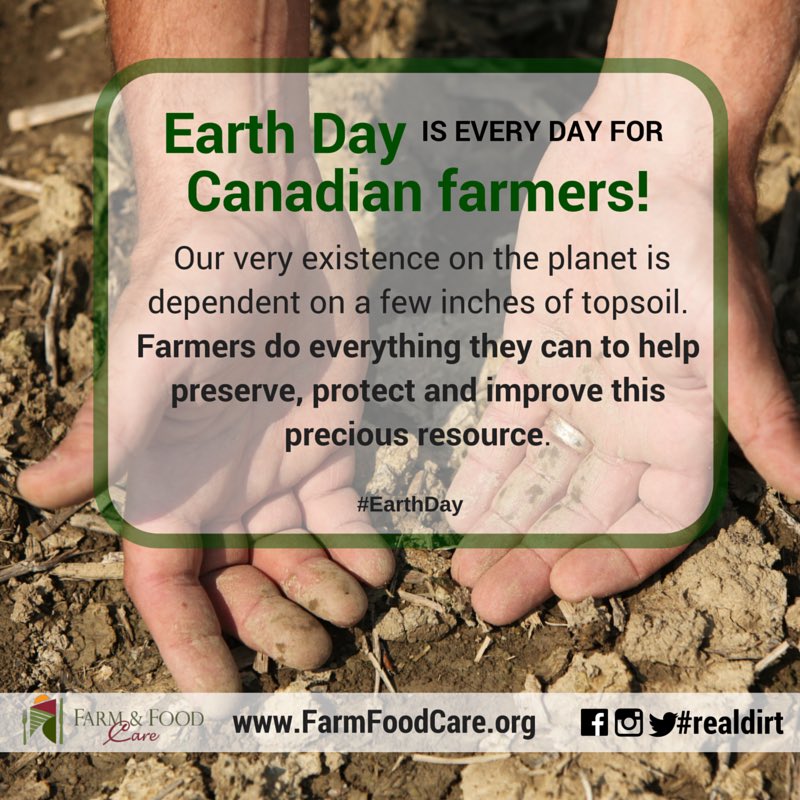 Every day is #earth day for Canadian farmers! realdirtblog.ca