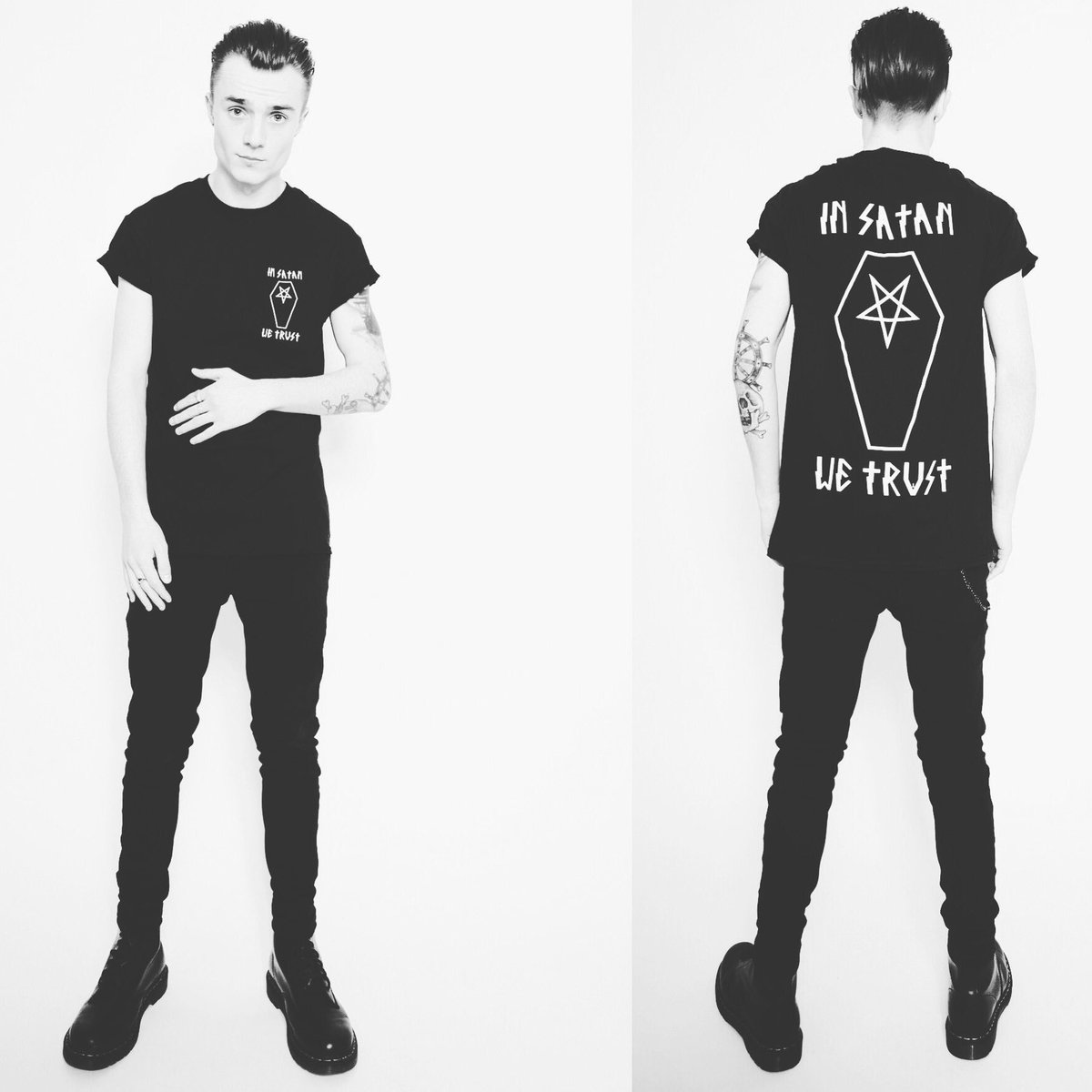 derangeduk's tweet image. Get your Satan tee in black or white at our website - derangedclothing.com ☠ we ship worldwide 🌍