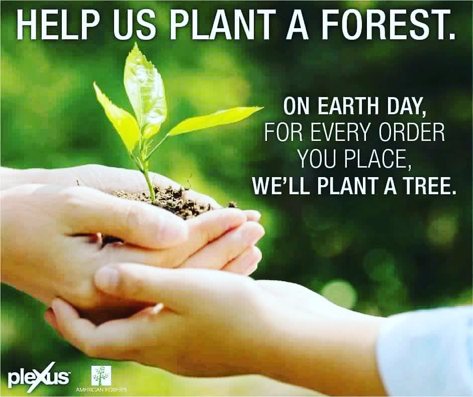 MonicaLewis67's tweet image. Today only, Friday, April 22nd-You Place an Order-#Plexus plants a tree! #EarthDay2016 #PlexusGivesBack