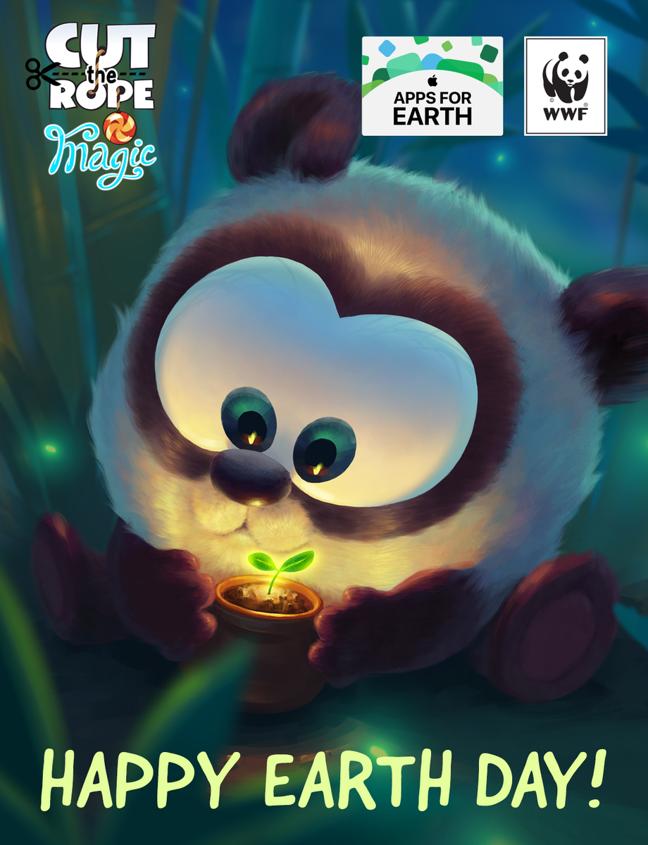 Cut_The_Rope's tweet photo. Celebrate #EarthDay with #AppsforEarth and solve new puzzles in #CutTheRopeMagic! https://t.co/q5RkEU4yLF https://t.co/xAO7kSwTys