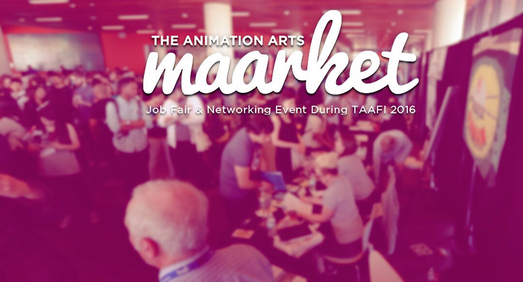 Looking for work in animation and VFX. register for the #maarket this Sat and Sun: taafi.com/maarket