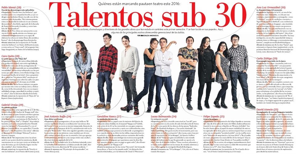 fundteatroamil's tweet photo. Hoy @RevistaWiken destaca a David Atencio que estará en #TeatroHoy y @aniluz que fue parte de #LABEscenico en teatro https://t.co/saO6tj9Sn6