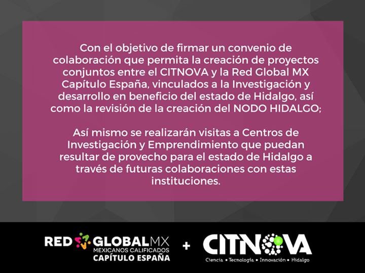 sofia_orozco's tweet image. @RedGlobalMxEsp todo listo para la visita a España de @CITNOVA próximo #NodoHidalgo de la @Redglobalmx @IME_SRE